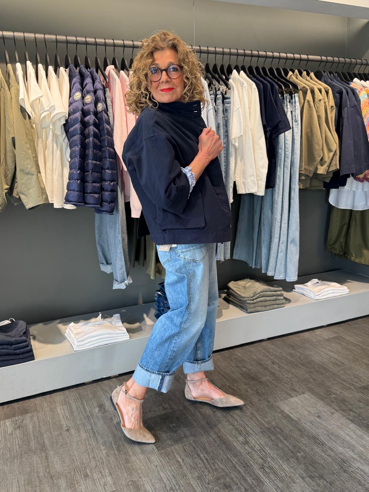 Christiane Zielke mit Hemdjacke